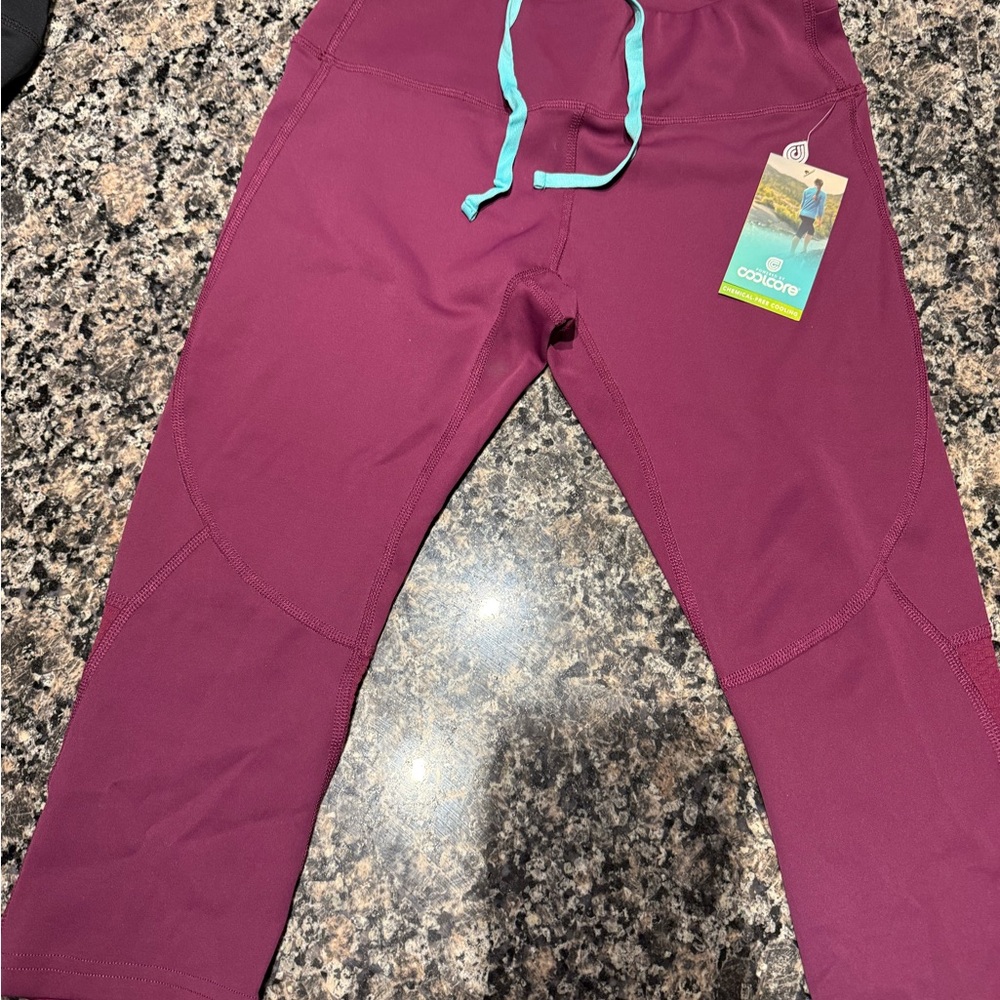 Two Pairs Women's  Leggings. Magenta and Charcoal NEW